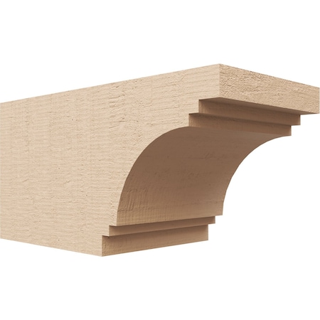 Ekena Millwork 6in. W x 6in. H x 12in. L Pescadero Woodgrain TimberThane Rafter Tail, Primed Tan RFTUR06X06X12PECRCPR